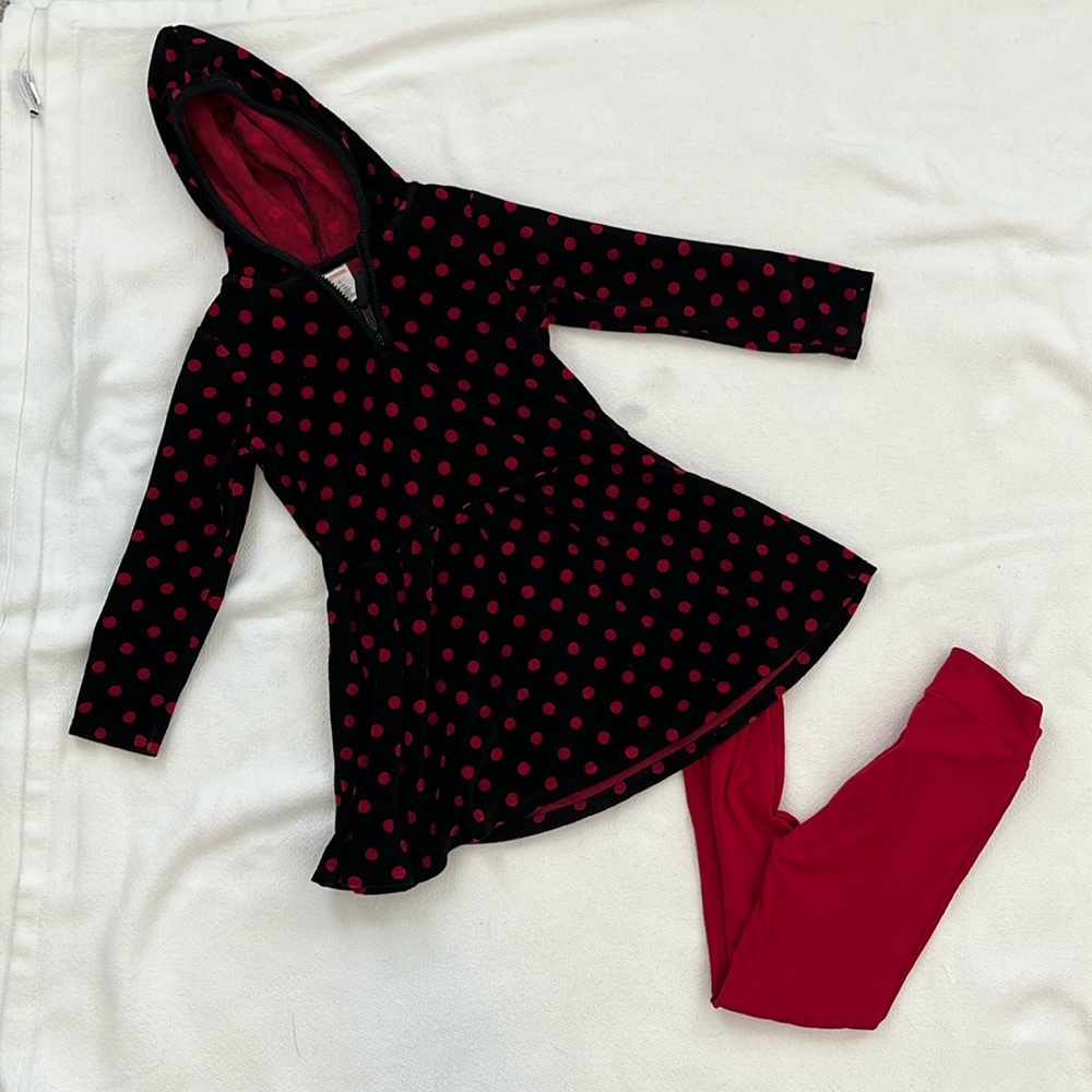 Curated Polka Dot Gymboree Hoodie Girls Outfit Size 6